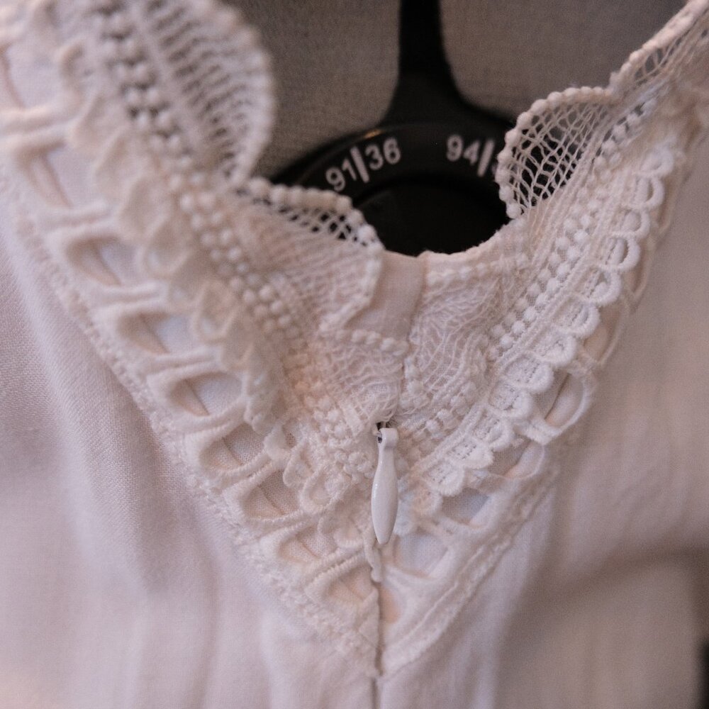 Suncoo Paris White Summer crochet trim sundress - Picture 4 of 6